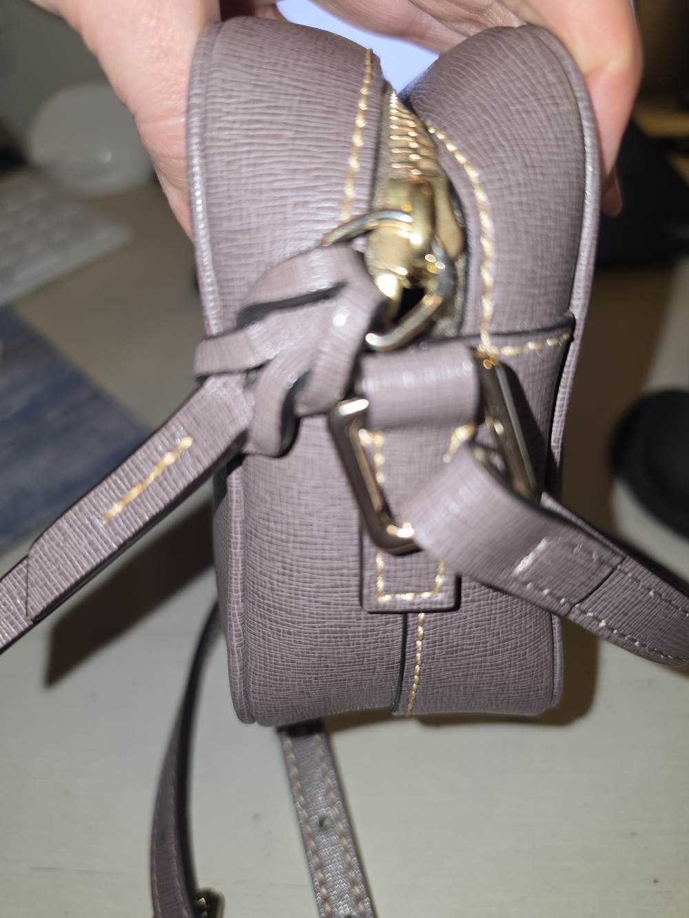 Dooney & Bourke Taupe Crossbody Bag - Picture 6 of 11